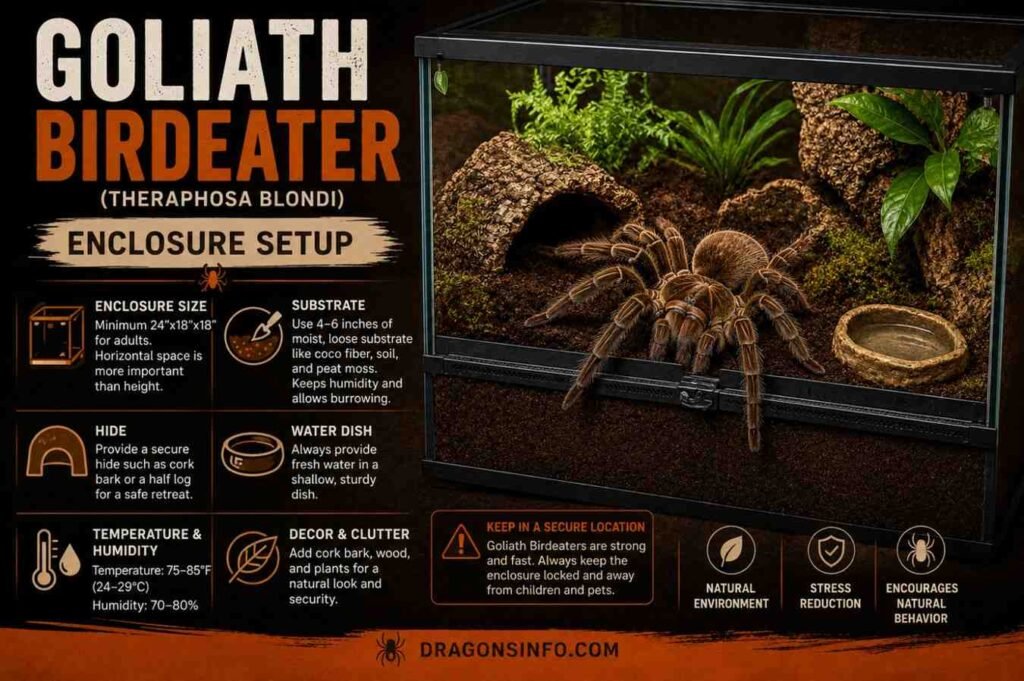 Goliath Birdeater Enclosure Setup